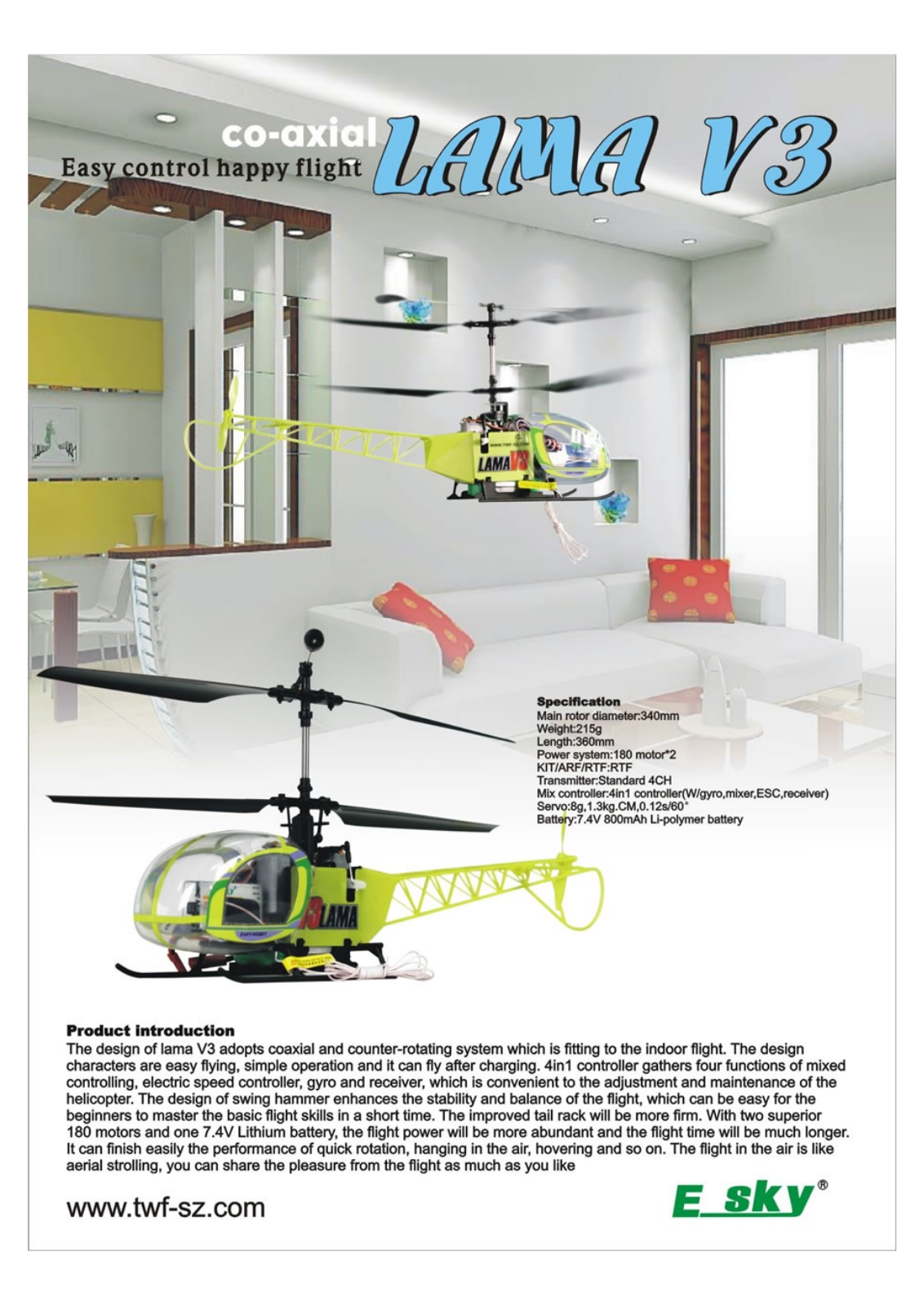 E-sky LAMA VE User guide - ManualMachine.com
