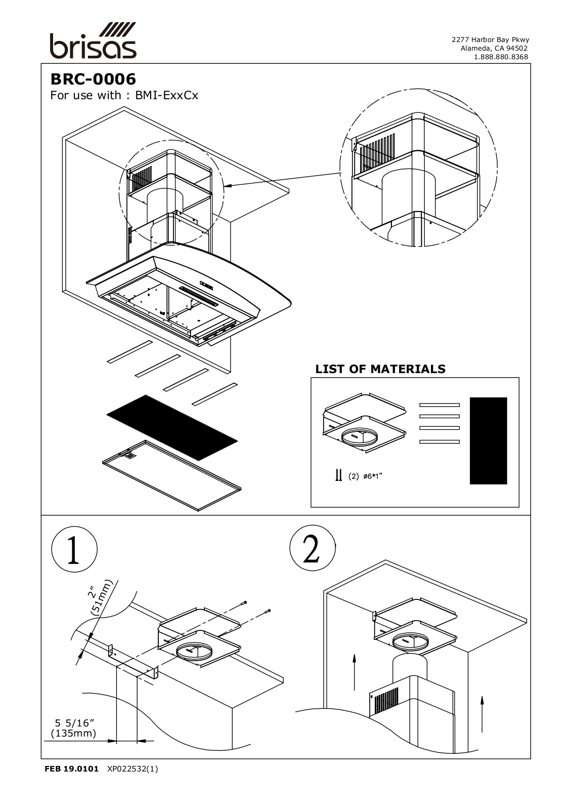 Zephyr BMIE36CG, BRC0006 Recirculating Kit Manual