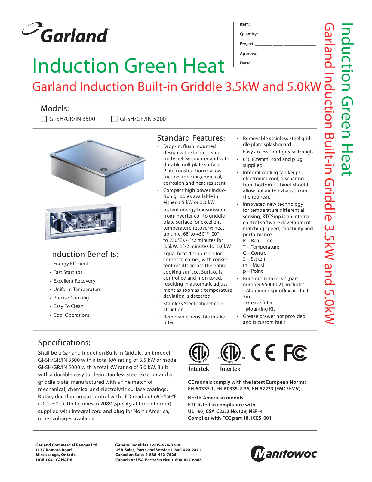 Garland IN 5000, IN 3500 User Manual