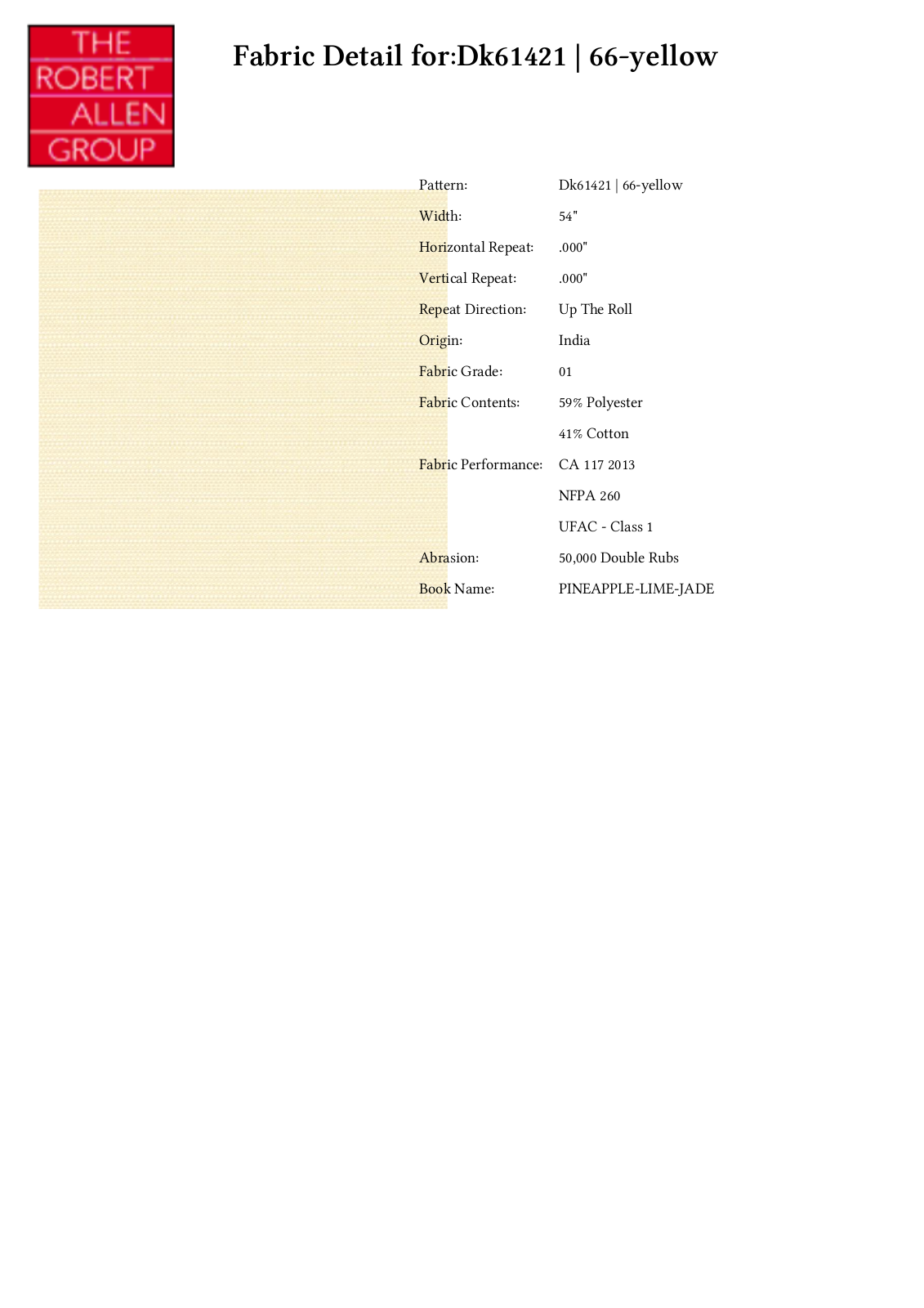 Duralee CRAL7019 Specifications - ManualMachine.com
