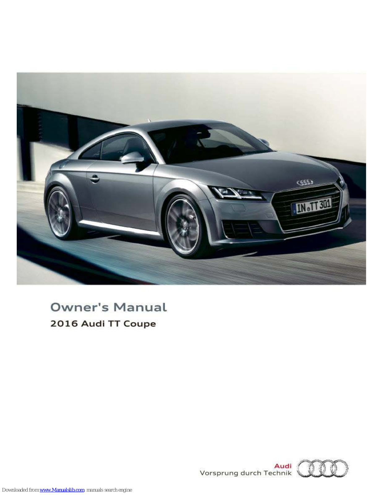 Audi TT Coupe 2016 Owner's Manual