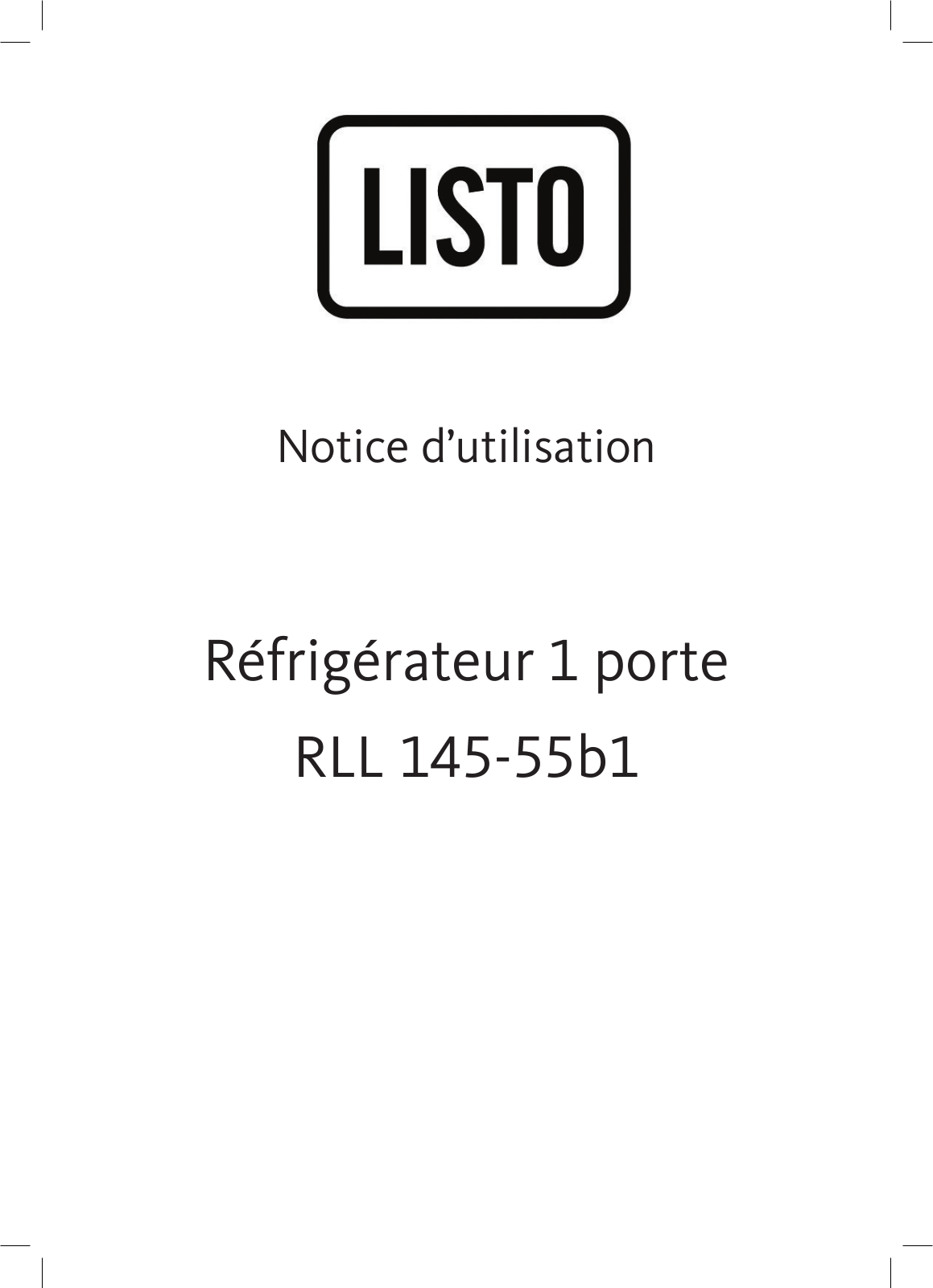 Listo RLL145-55b1 User Manual