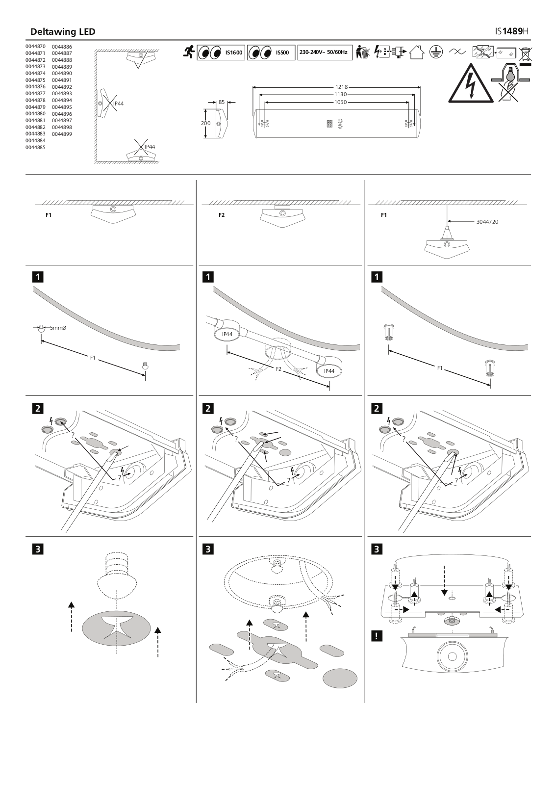 Sylvania 3044621, 3044622, 3044606, 3044605, 0044881 Installation Instructions - ManualMachine.com