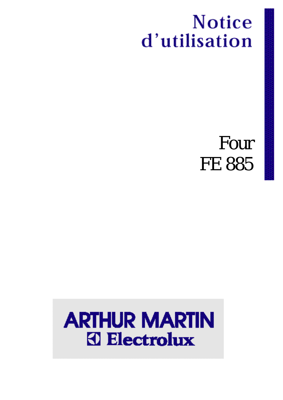 Arthur martin FE885 User Manual