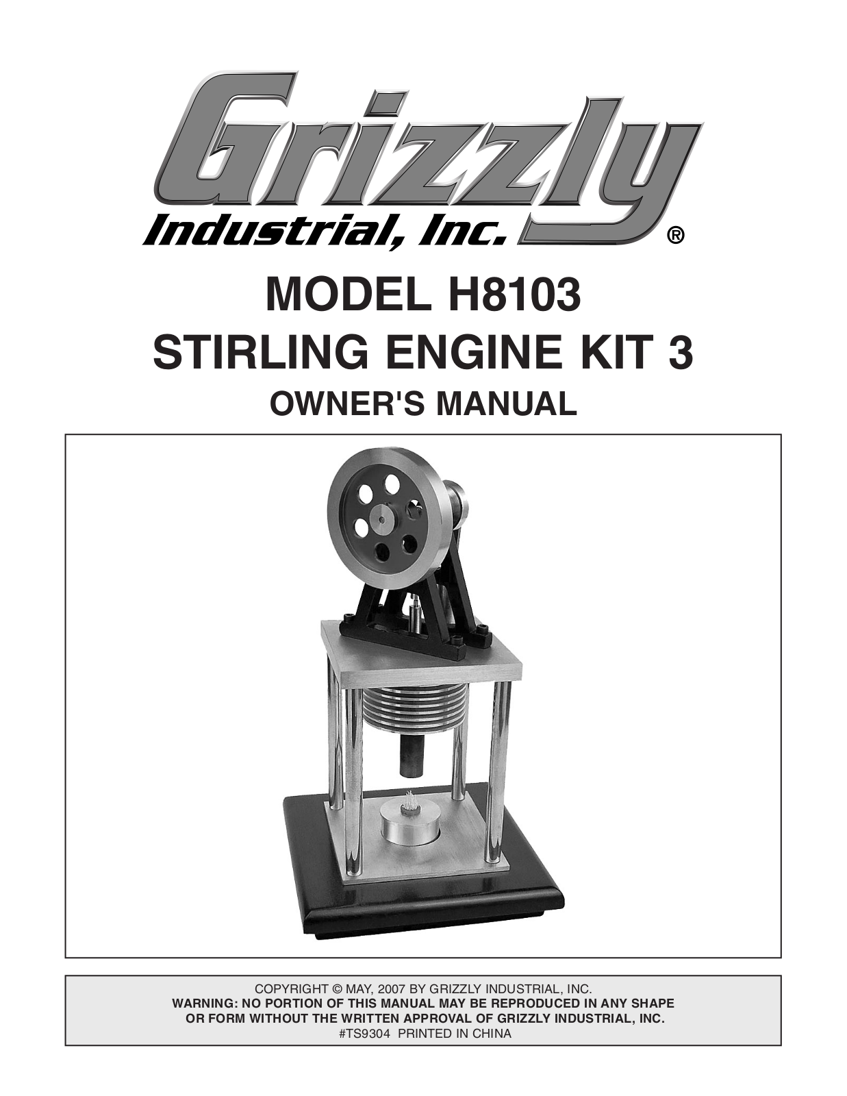 Grizzly H8103 User Manual