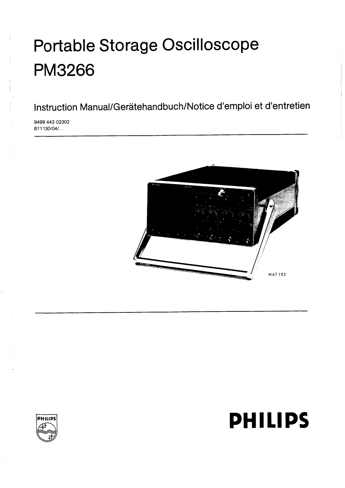 Philips PM3266 Cirquit Diagram