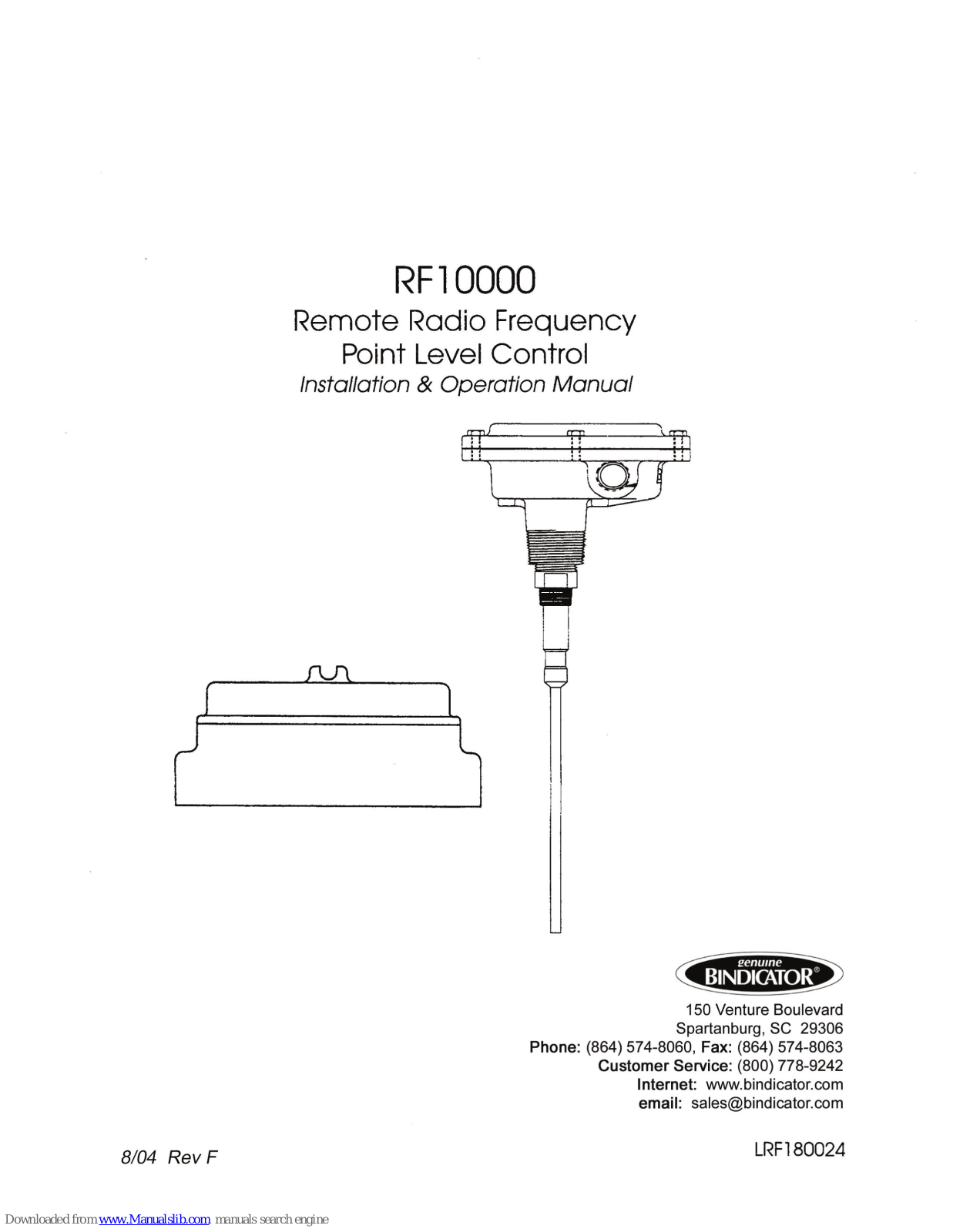 Bindicator RF10000, RF11000, RF12000, RF-9100, RF-9200 Installation And Operation Manual - ManualMachine.com