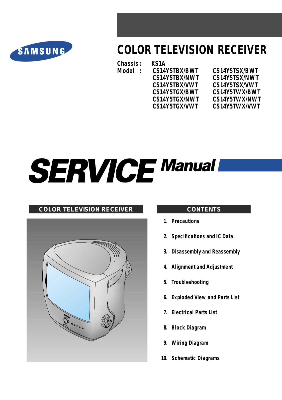 SAMSUNG CS-14 Service Manual