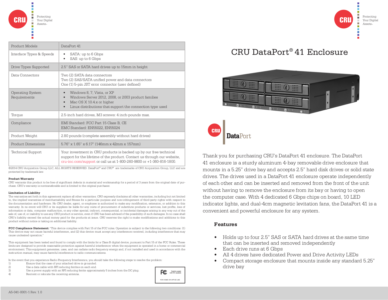 CRU DataPort 41 User Manual