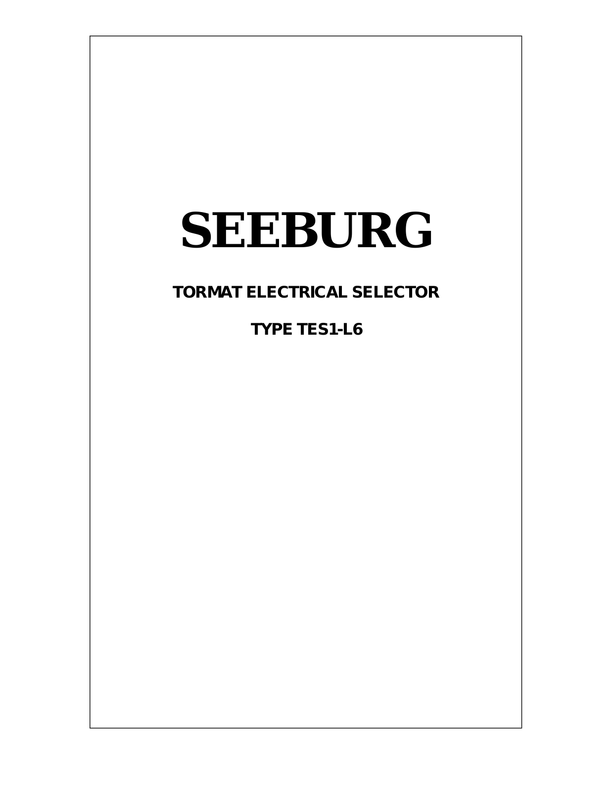 Datasheet TES1_L6 Datasheet - ManualMachine.com