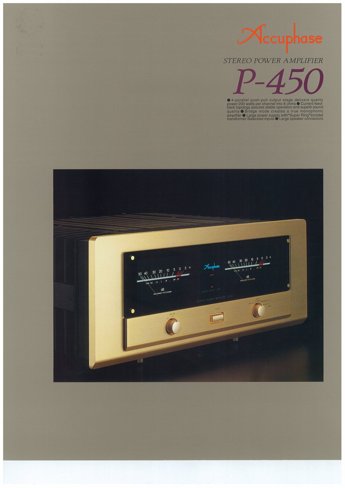 Accuphase P-450 Brochure