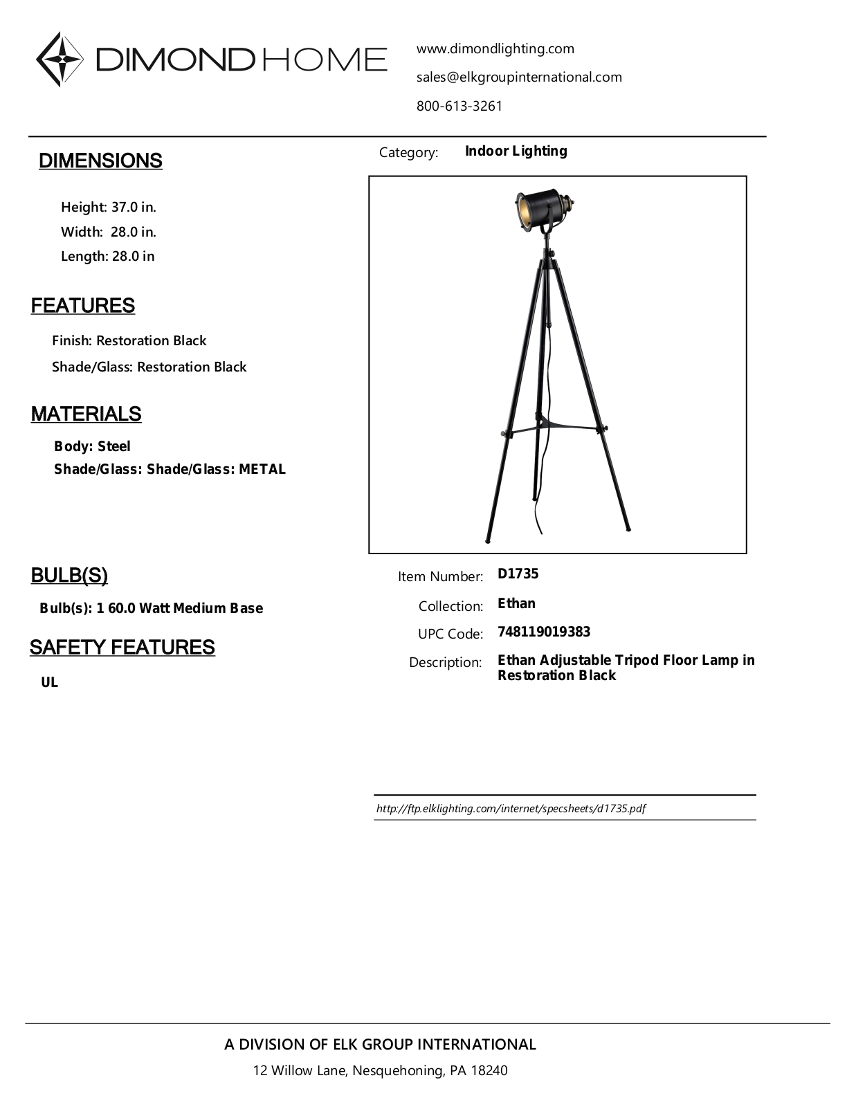 ELK Home D1735 User Manual