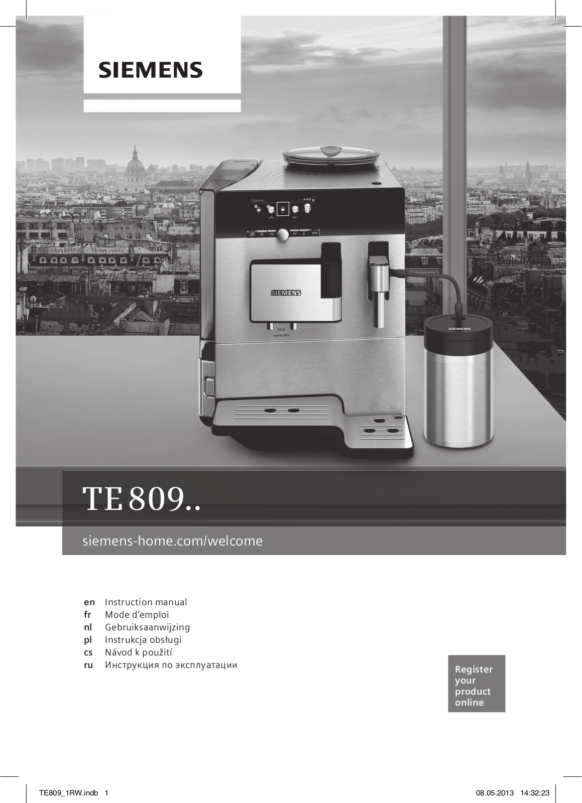 Siemens TE809201RW User Manual