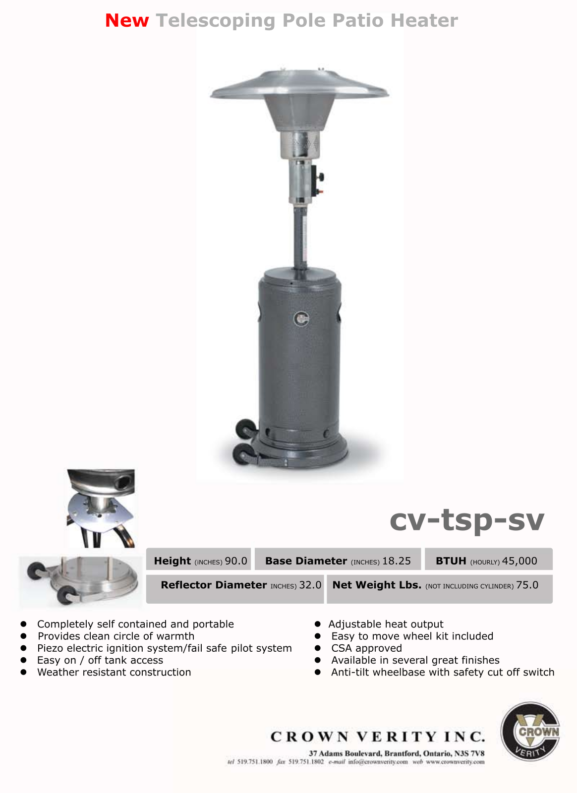 Crown Verity cv-tsp-sv User Manual