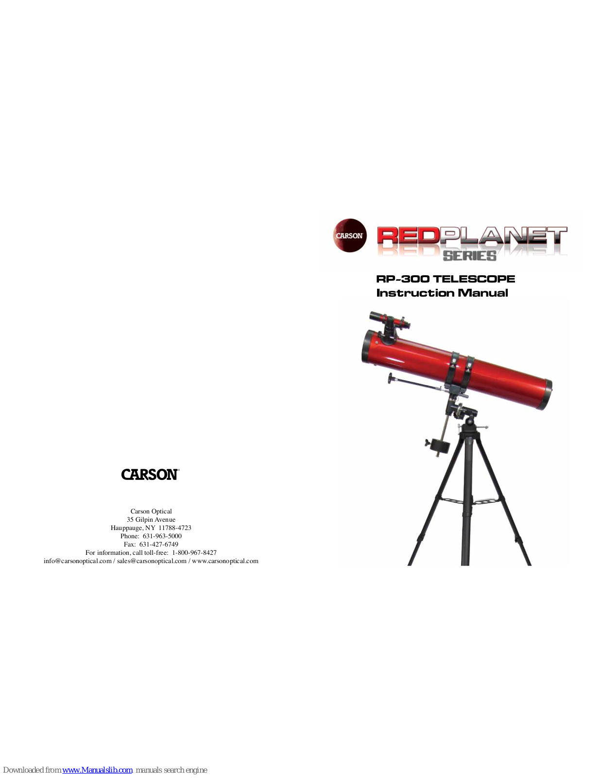 Carson RP-300 Instruction Manual