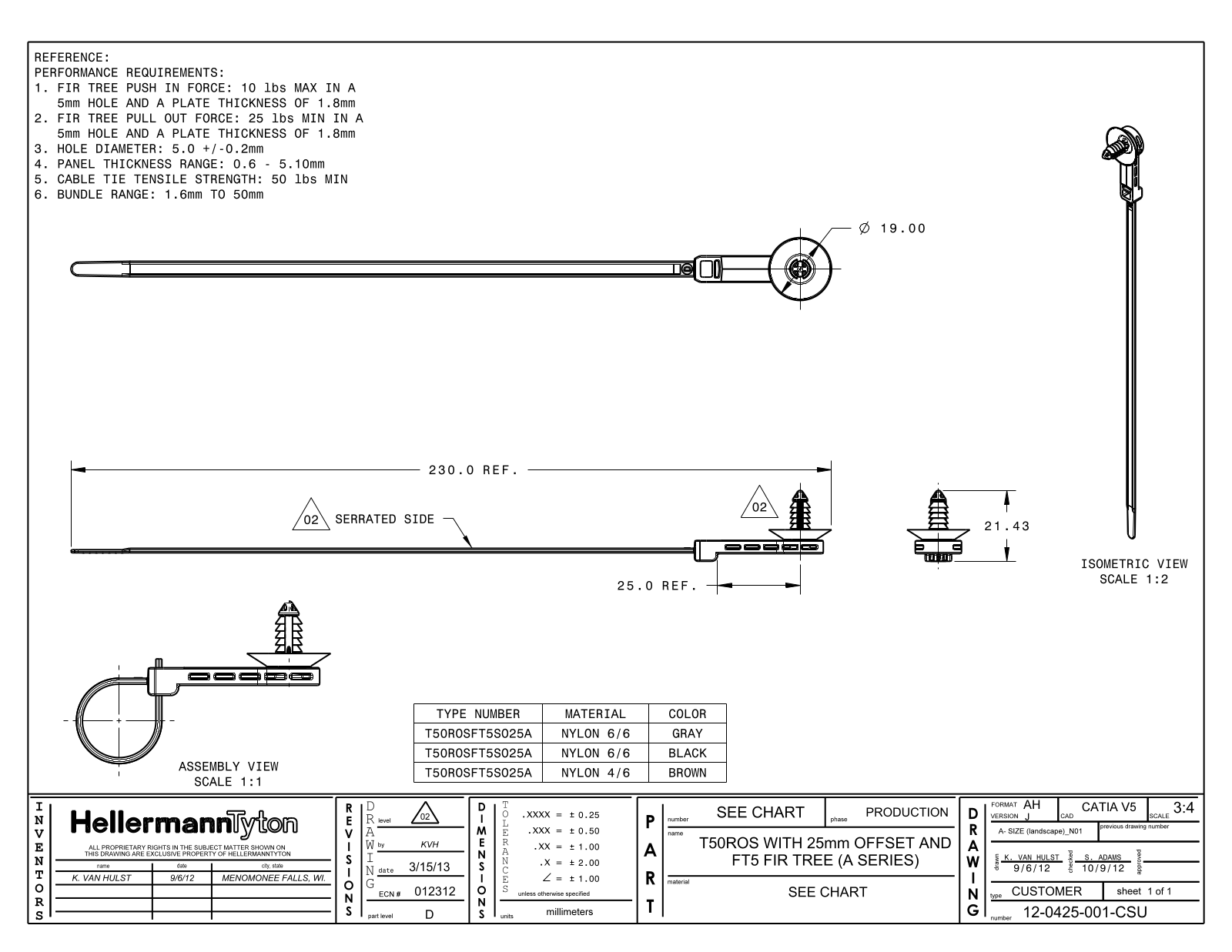 HellermannTyton T50R0SFT5S025A Reference Drawing - ManualMachine.com
