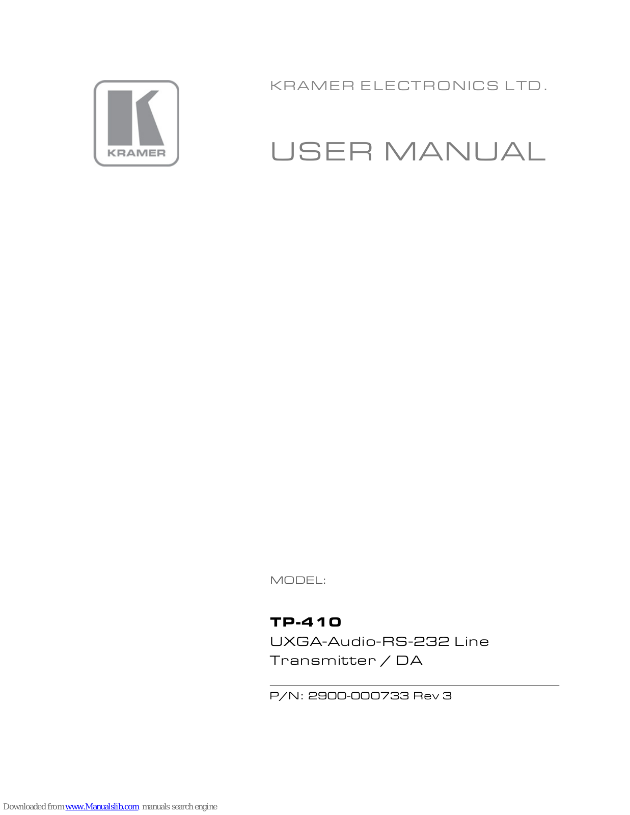 Kramer TP-410 User Manual