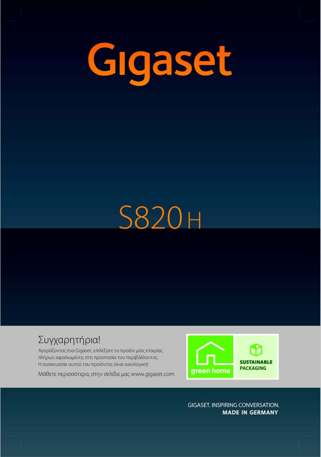 Siemens GIGASET S820H User Manual