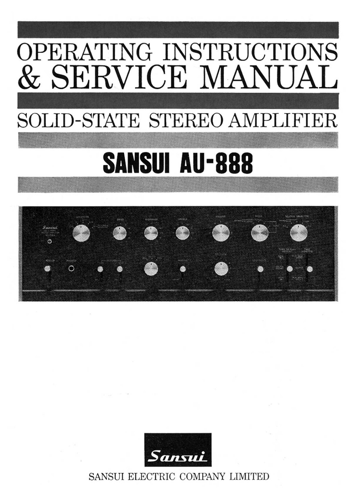 Sansui AU-888 Service manual