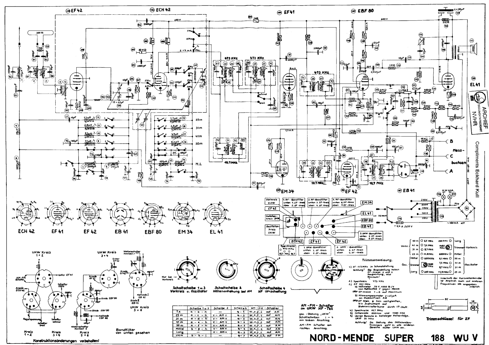 Nordmende 188-WU-V Schematic