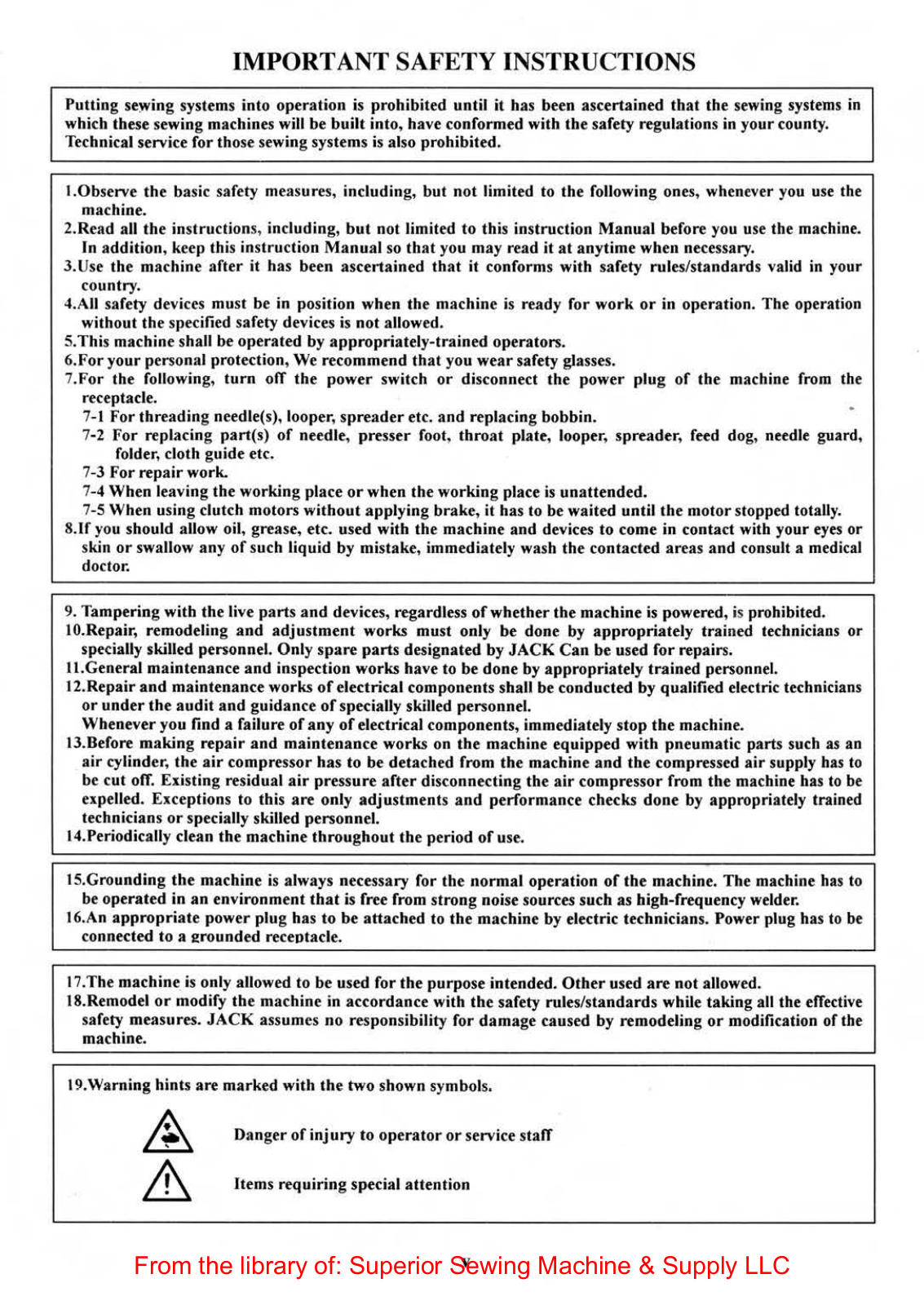 Jack JK-8990D User Manual