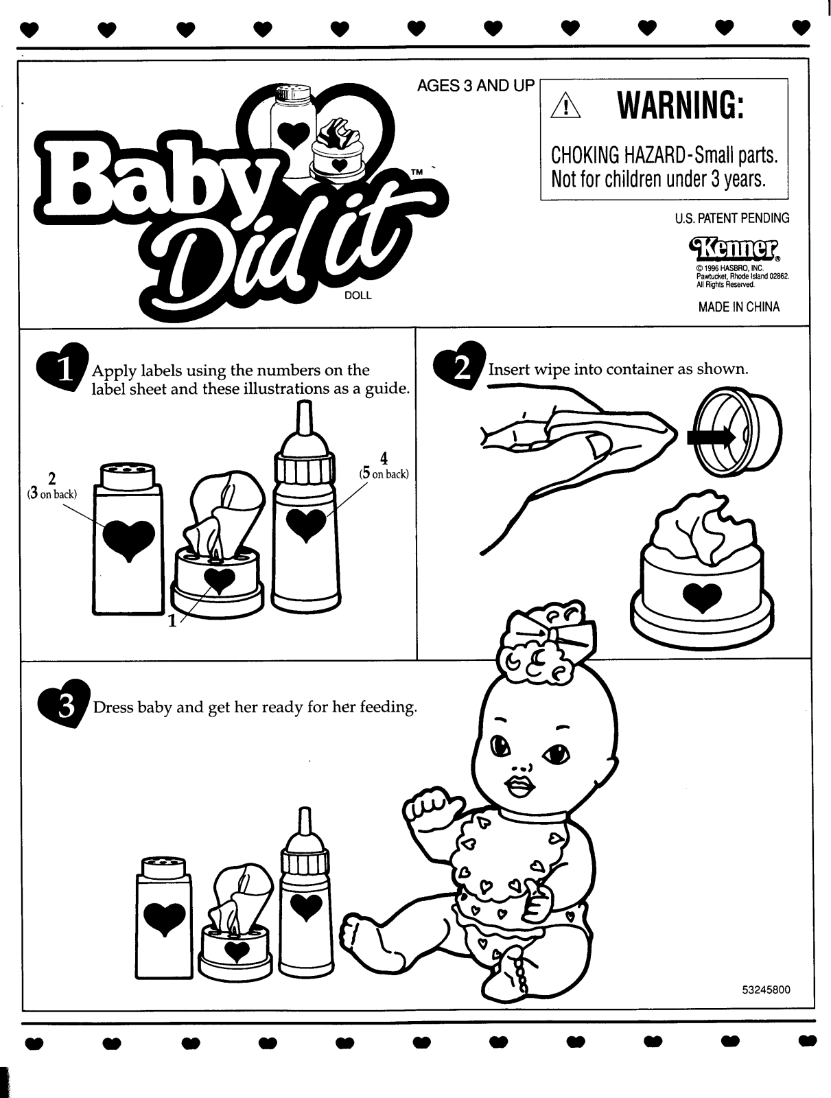 HASBRO Baby Did It User Manual