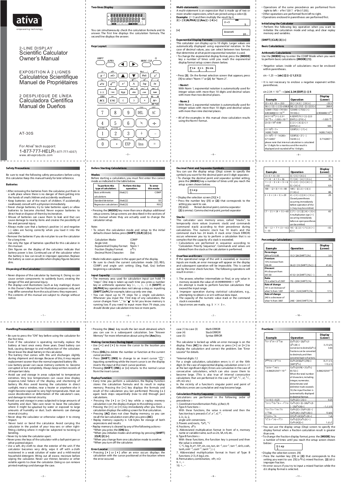 Ativa AT-30S User Manual