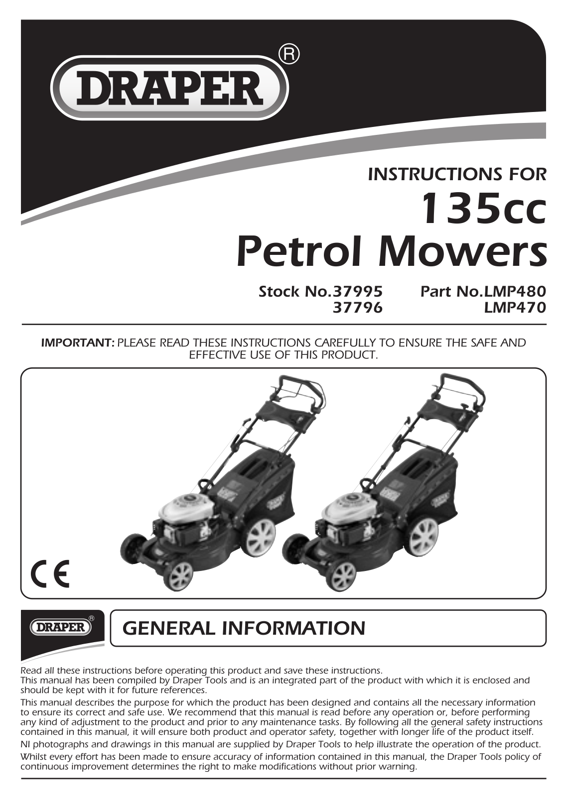 Draper LMP470, LMP480 User Manual - ManualMachine.com