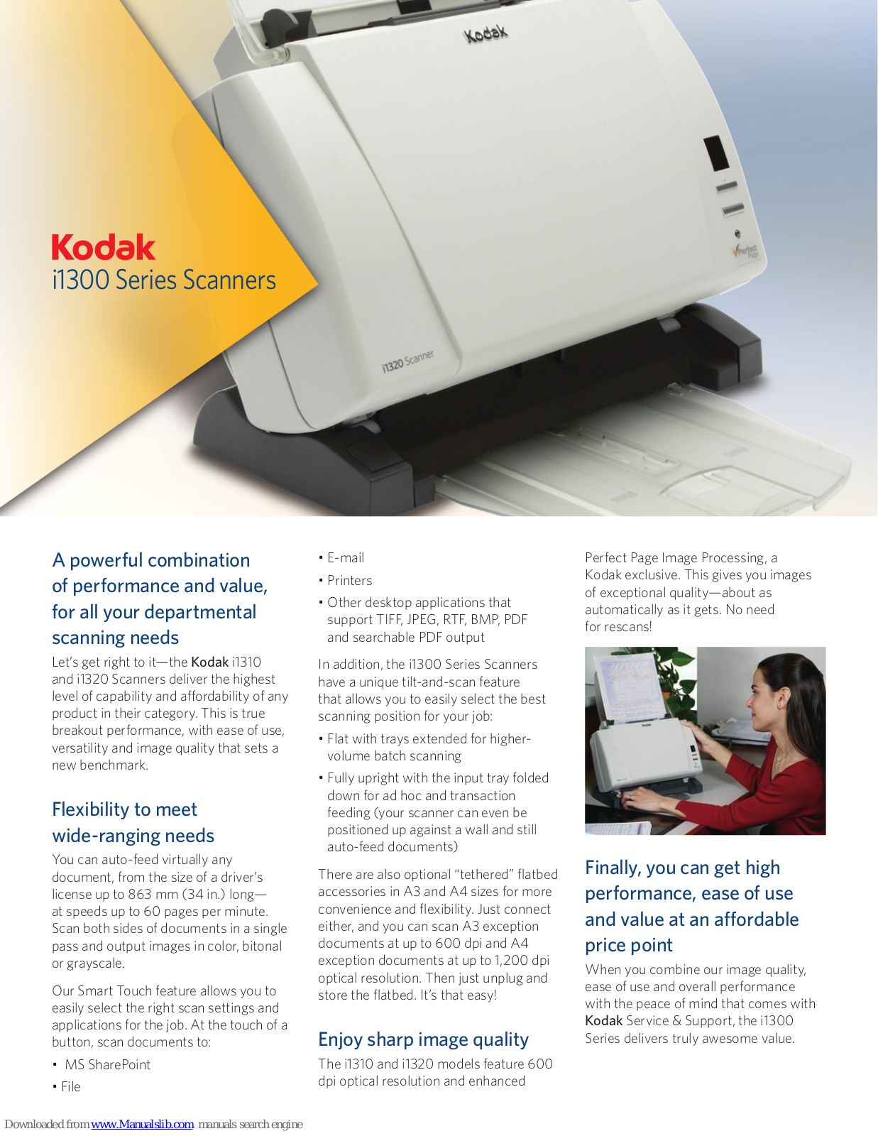 Kodak i1310 Series Specifications