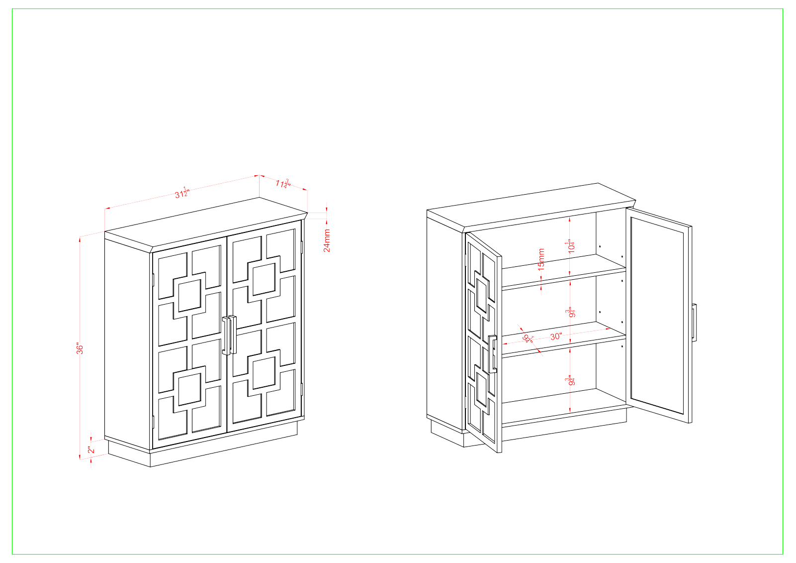 Red Barrel Studio RBRS1579 Dimensions
