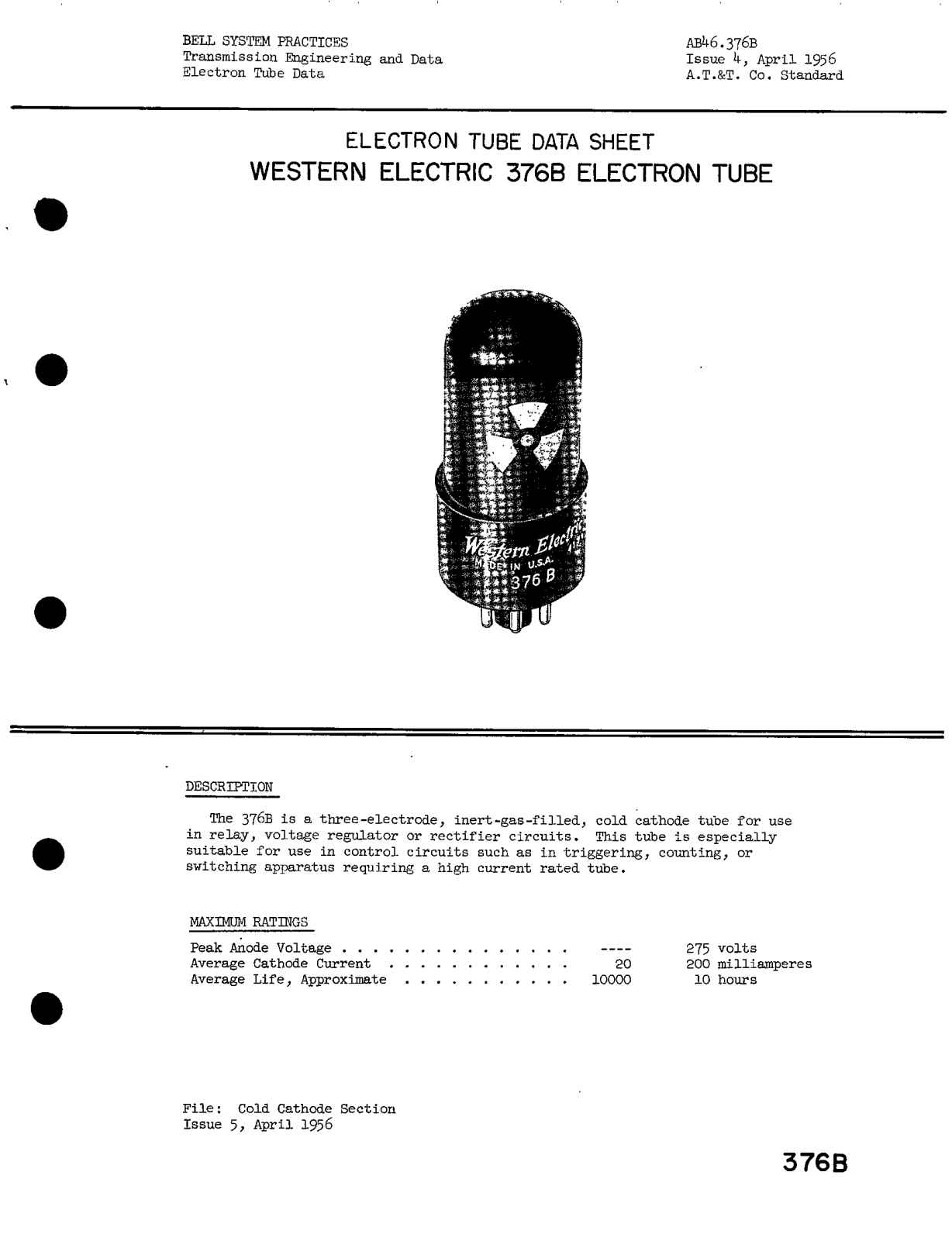 Western Electric 376-B Brochure