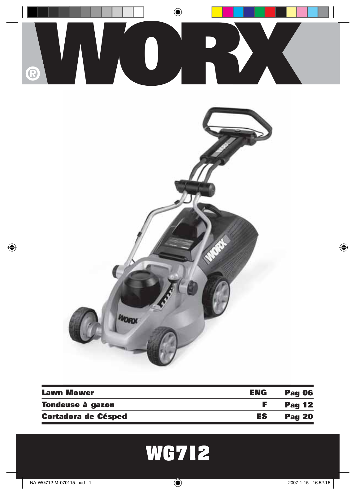 Worx WG712 Owner's Manual