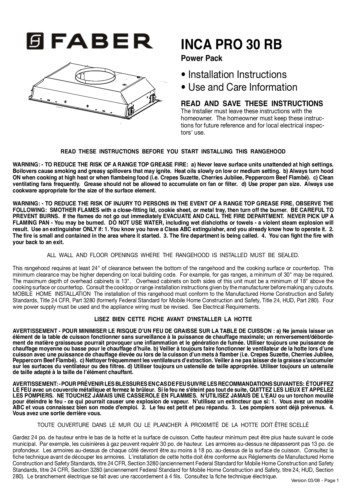 Faber 630003952 User Manual