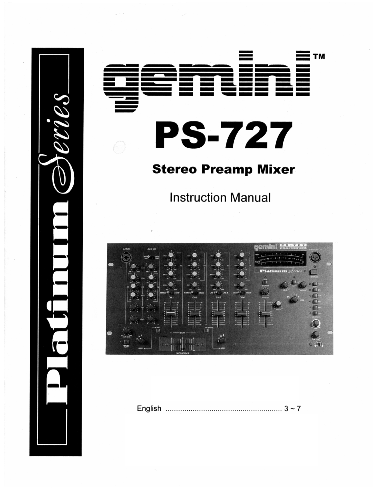 Gemini PS-727 User Manual