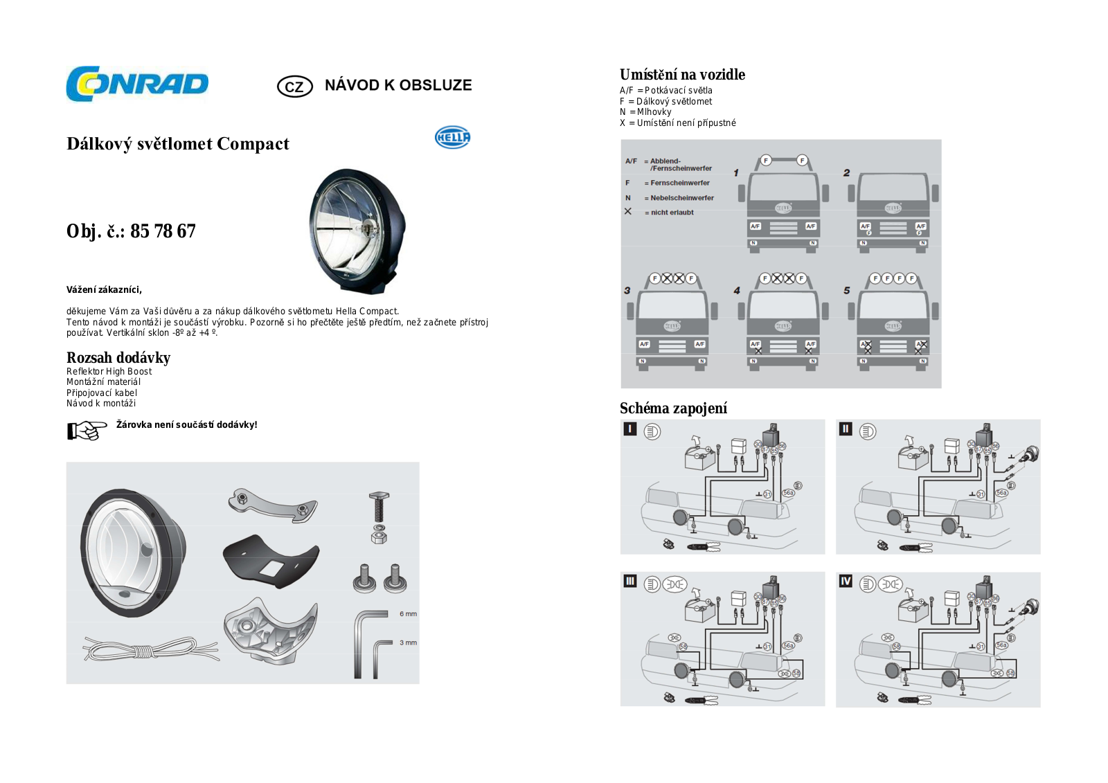 Hella 1F3 009 094-021 User guide