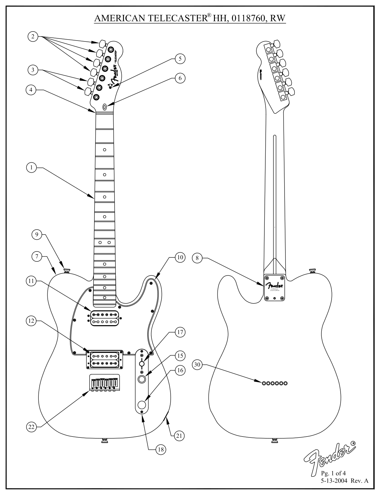 Fender American-Telecaster-HH Service Manual