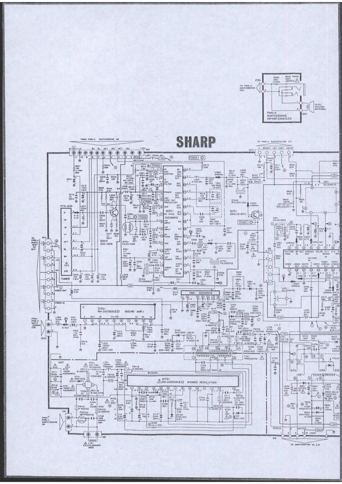 Sharp C-1651Y Schematic