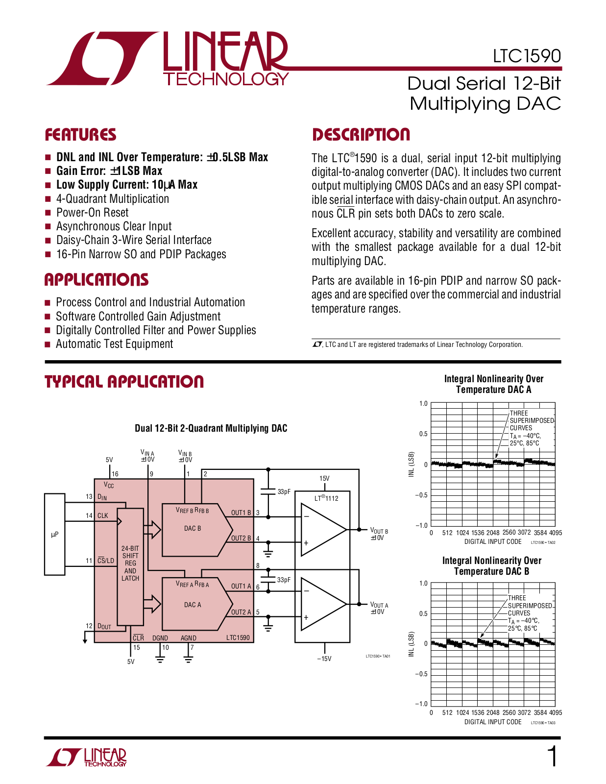 Linear Technology LTC1590 Datasheet