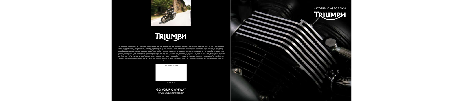 Triumph MODERN CLASSICS 2009 BROCHURE