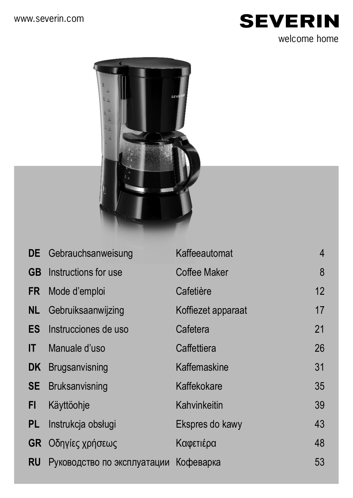 Severin KA 4487 User Manual