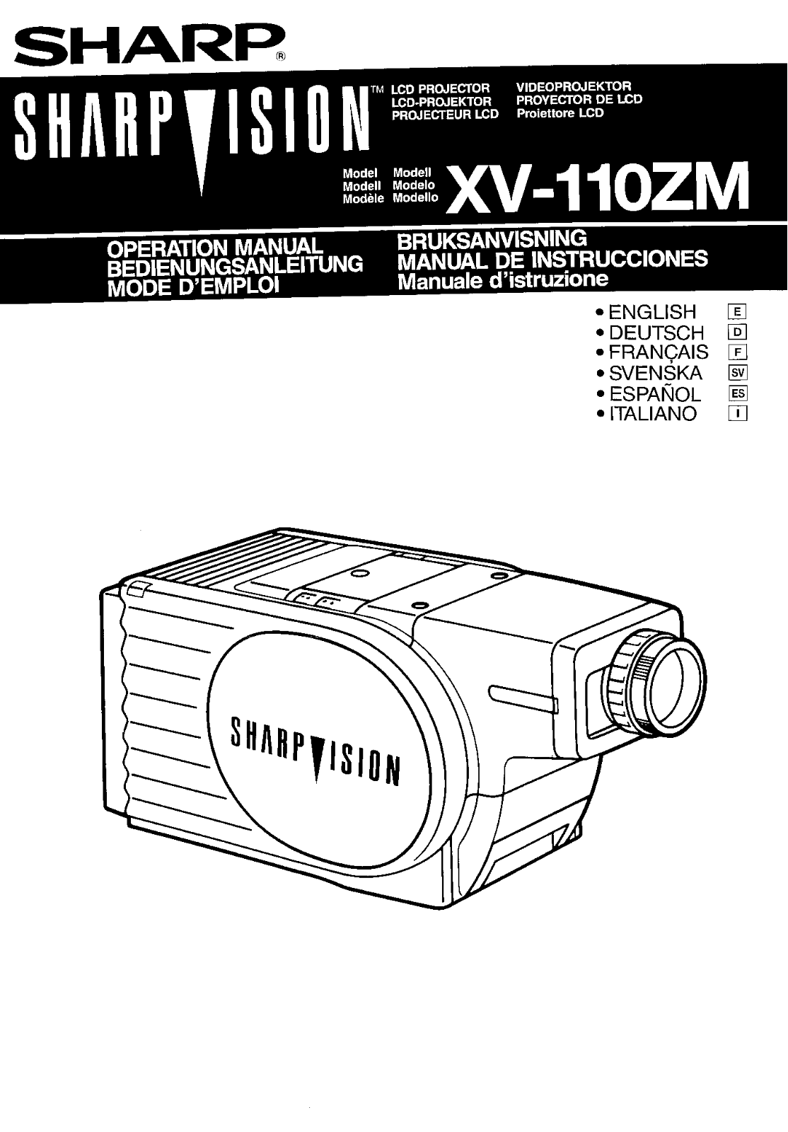 Sharp XV-110ZM Operation Manual