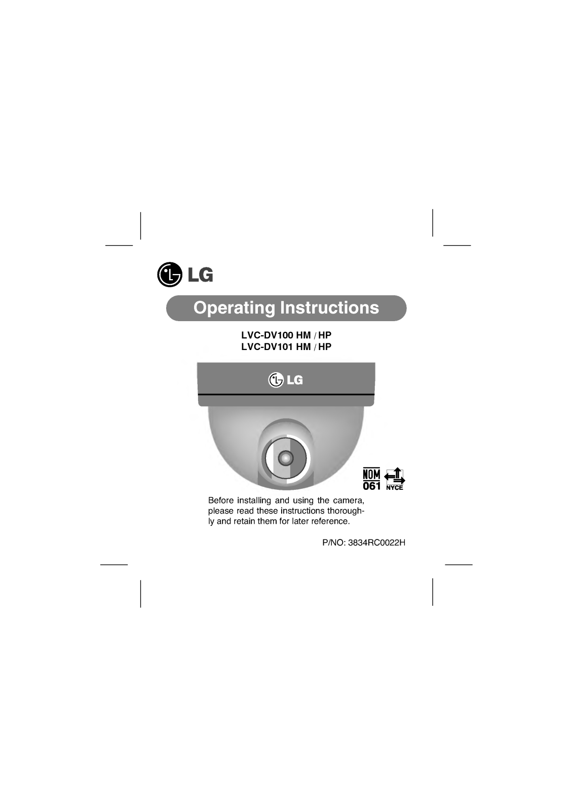 LG LVC-DV100HP User Manual