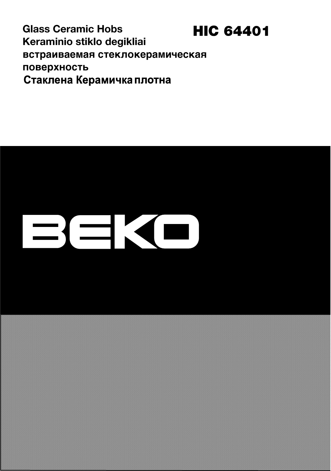 Beko HIC64401 User manual