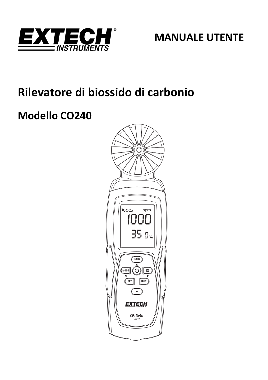 Extech CO240 User guide