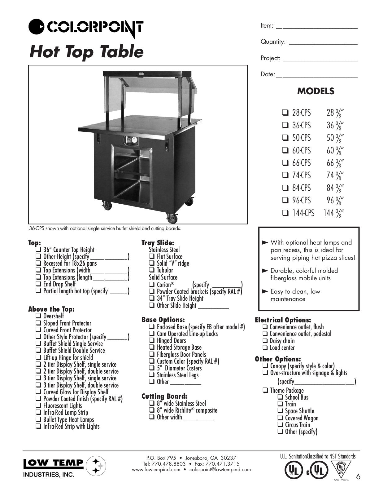 Low Temp Industries 114-CPS User Manual