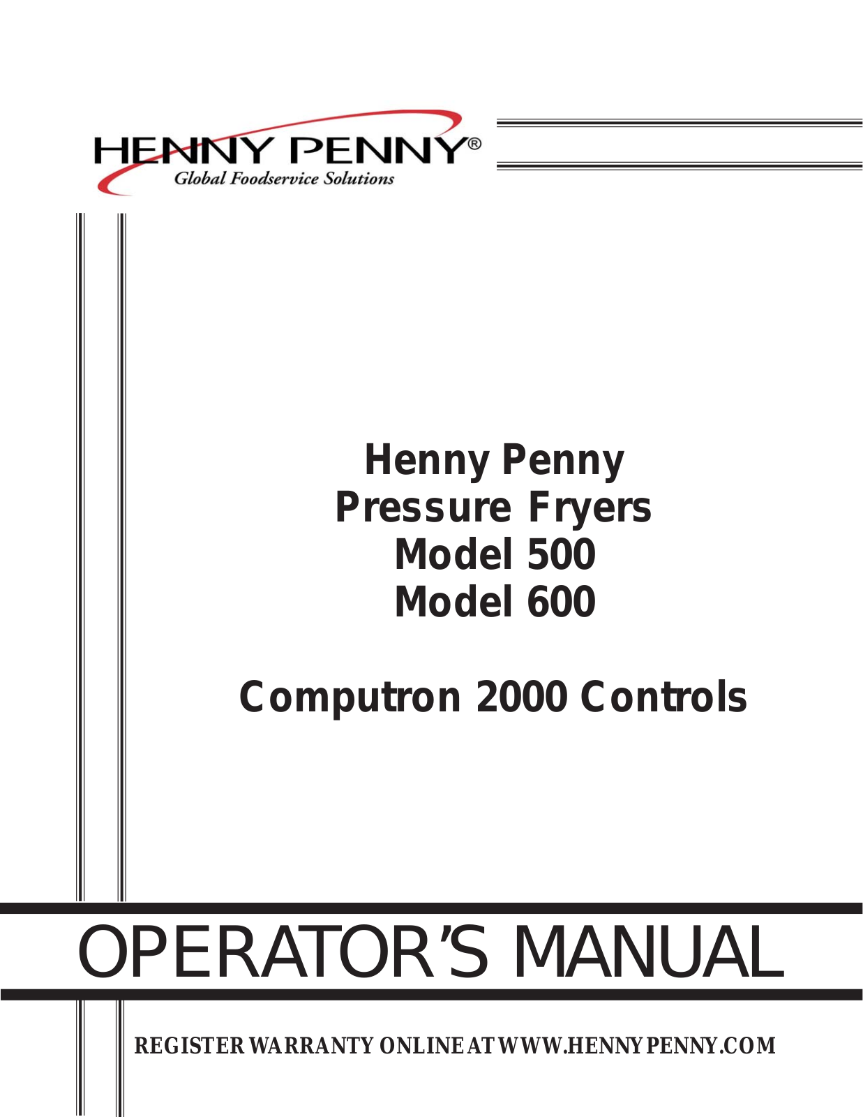 Henny Penny Computron 2000 Installation Manual