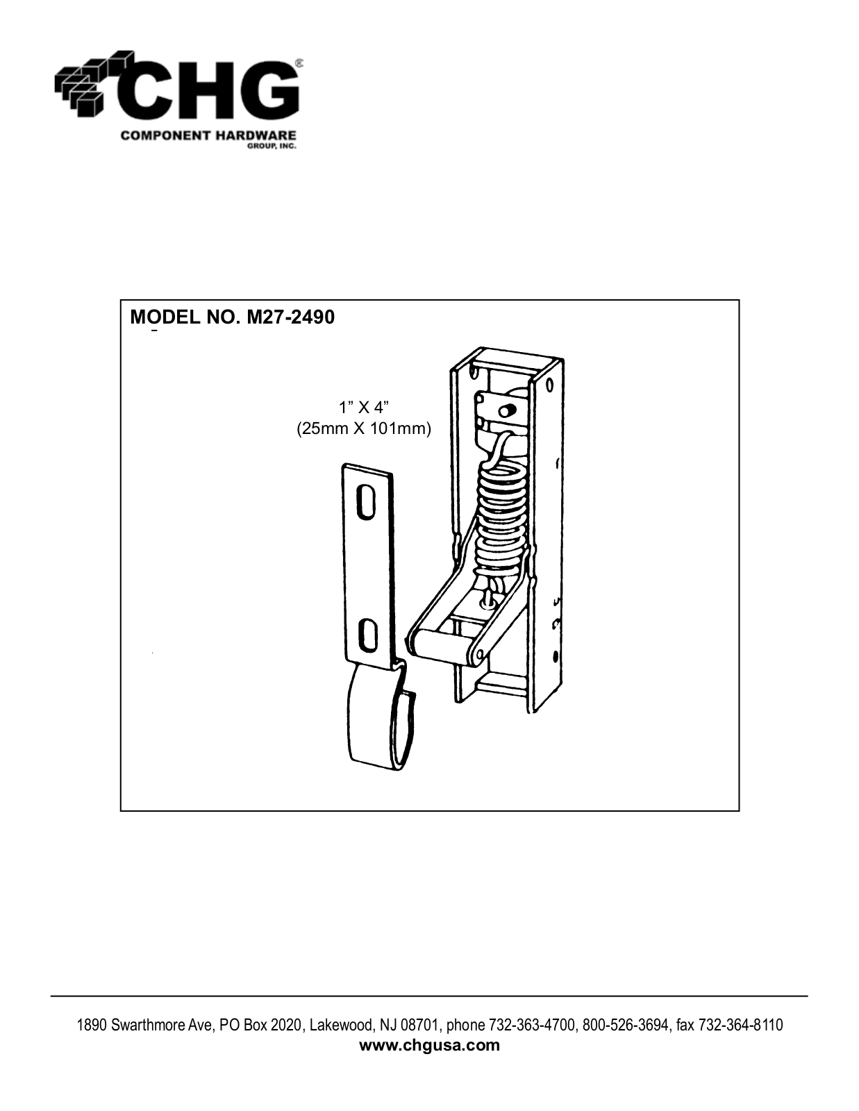 Component Hardware M27-2490 User Manual