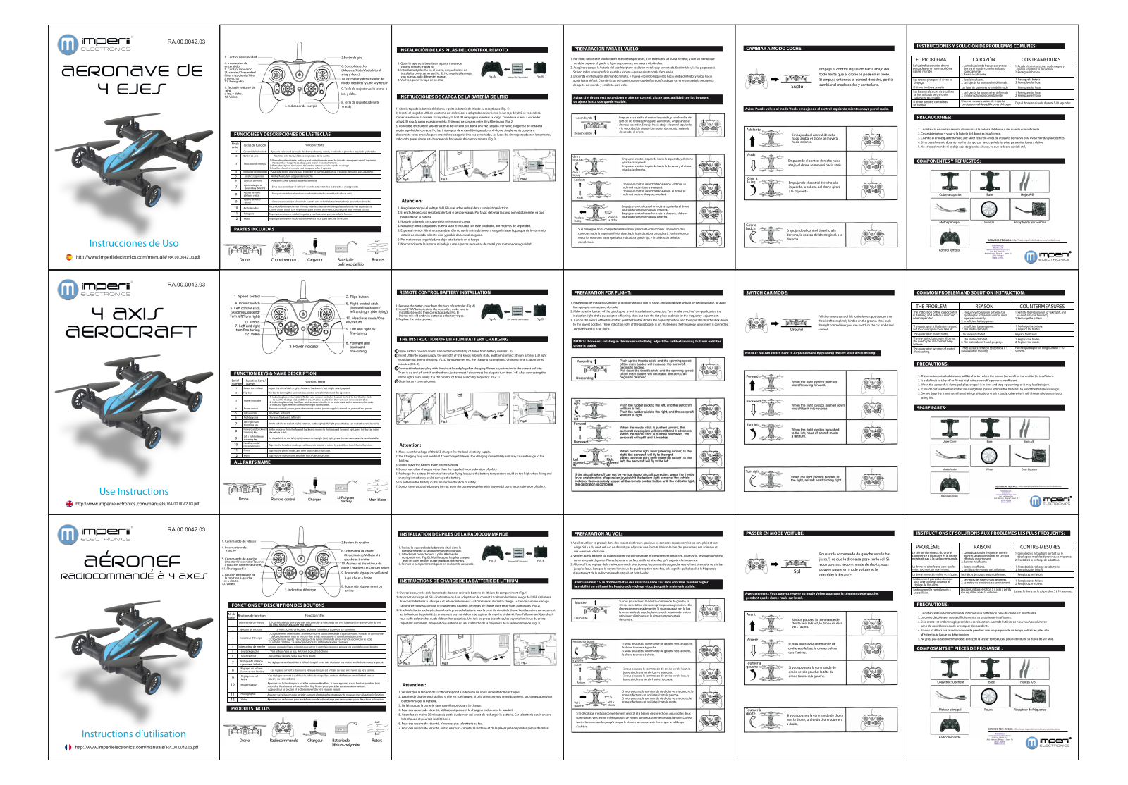 imperii electronics 4 axis Aerocraft Instruction Manual