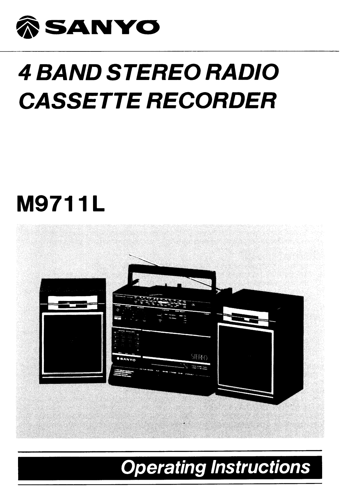 Sanyo M9711L Instruction Manual