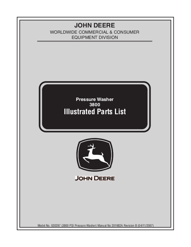 John Deere 3800 User Manual